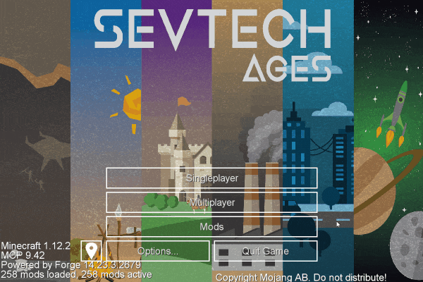 Playing on SevTech: Ages server